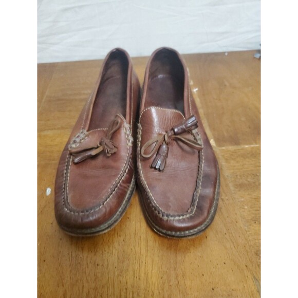 Cole Haan Mens Pinch Kiltie Tassel Dress Loafers Brown Leather Size 9 AA - Picture 6 of 7
